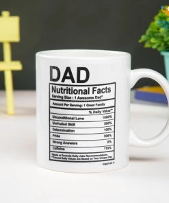 Pin It Up Father's Day Dad Nutritional Facts Mug