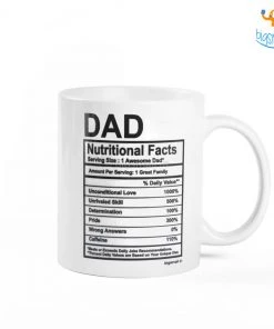 Pin It Up Father's Day Dad Nutritional Facts Mug