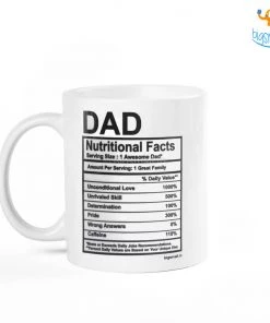 Pin It Up Father's Day Dad Nutritional Facts Mug
