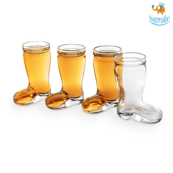 Akshay Mumbai Importer Boot Shot Glasses - Set Of 4 All Of It