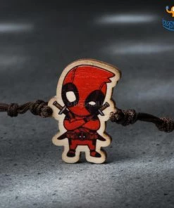 Bigsmall_cc Deadpool Wooden Rakhi