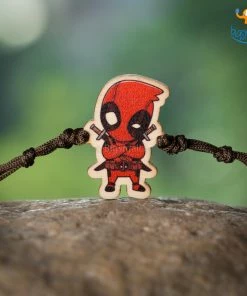 Bigsmall_cc Deadpool Wooden Rakhi