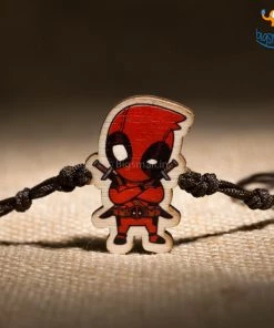 Bigsmall_cc Deadpool Wooden Rakhi