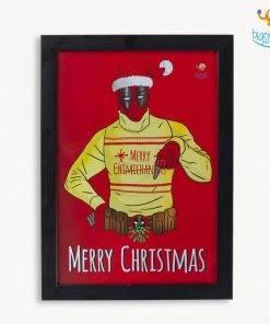 Krita & Penna All Of It Deadpool Christmas Poster With Frame