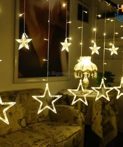 Coral Tree Star Curtain LED Lights - 12 Stars