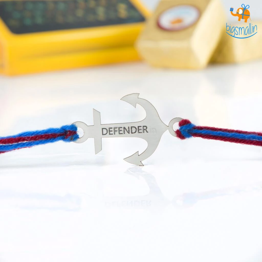 DesignWesign Defender Bro Rakhi Keychain All Of It