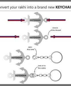 DesignWesign Defender Bro Rakhi Keychain All Of It