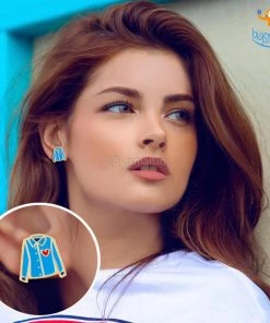 Krita & Penna Denim Love Gold Plated Earrings