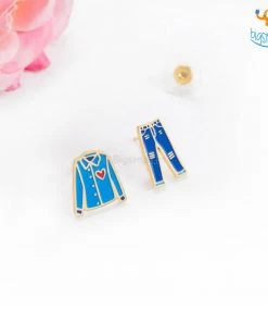 Krita & Penna Denim Love Gold Plated Earrings