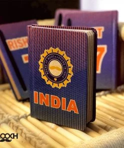 Mooch Design Studio Team India A6 Notebook With Elastic - Cricket All Of It