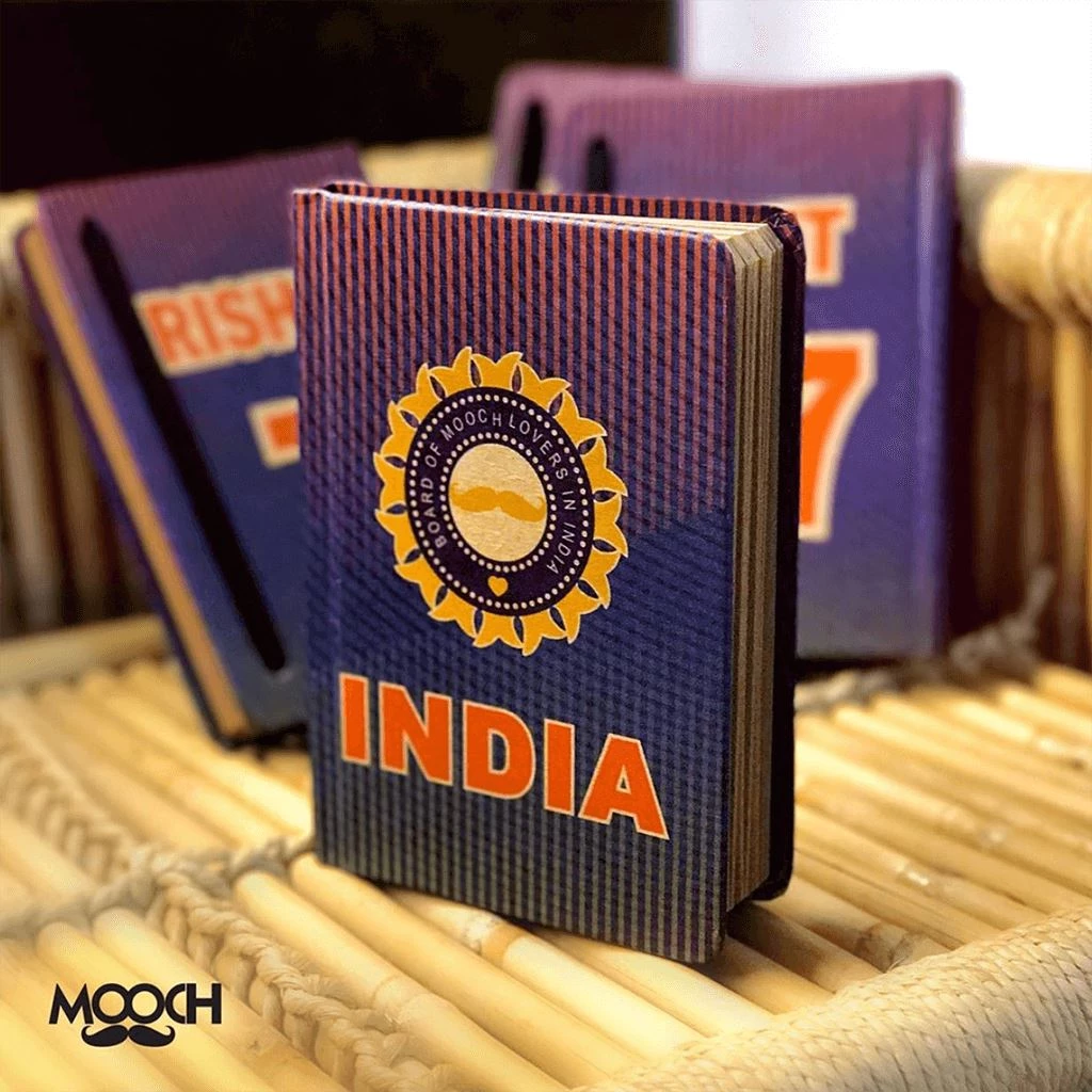 Mooch Design Studio Team India A6 Notebook With Elastic - Cricket All Of It