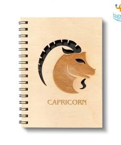 Bigsmall_cc Sun Sign Laser Cut Wooden Diary