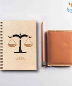 Bigsmall_cc Sun Sign Laser Cut Wooden Diary