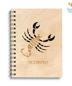 Bigsmall_cc Sun Sign Laser Cut Wooden Diary