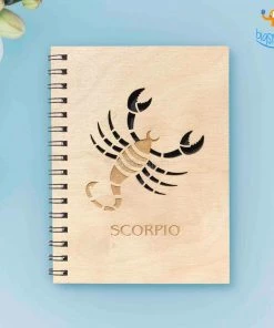 Bigsmall_cc Sun Sign Laser Cut Wooden Diary