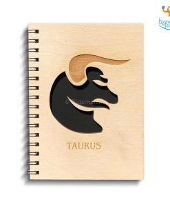 Bigsmall_cc Sun Sign Laser Cut Wooden Diary