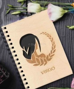 Bigsmall_cc Sun Sign Laser Cut Wooden Diary