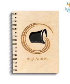 Bigsmall_cc Sun Sign Laser Cut Wooden Diary