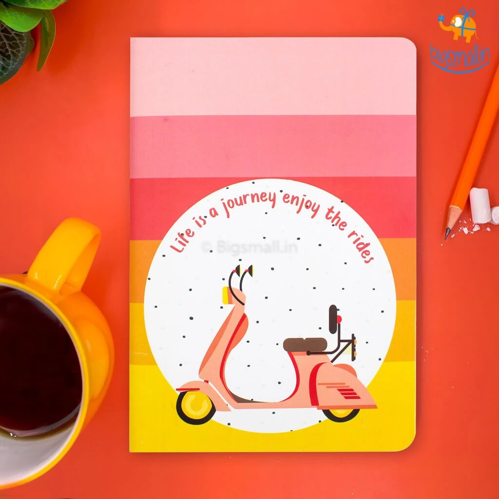 Bigsmall_piu Life Is A Journey Ruled Notebook