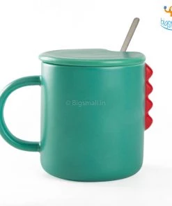 Bigsmall_hmk Dino Coffee Mug With Lid & Spoon All Of It