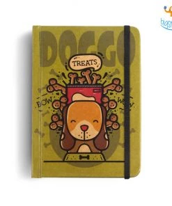 Mooch Design Studio Doggo Treats A6 Notebook With Elastic All Of It