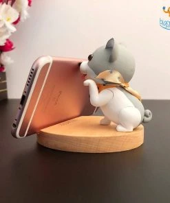AmyLi 3D Wooden Doggo Mobile Stand