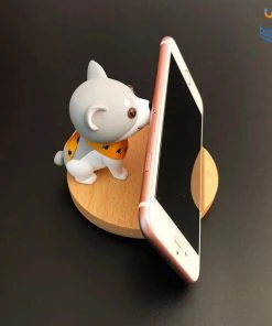 AmyLi 3D Wooden Doggo Mobile Stand