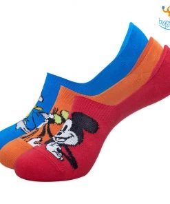 Balenzia Donald, Mickey & Goofy No Show Socks - Pack Of 3