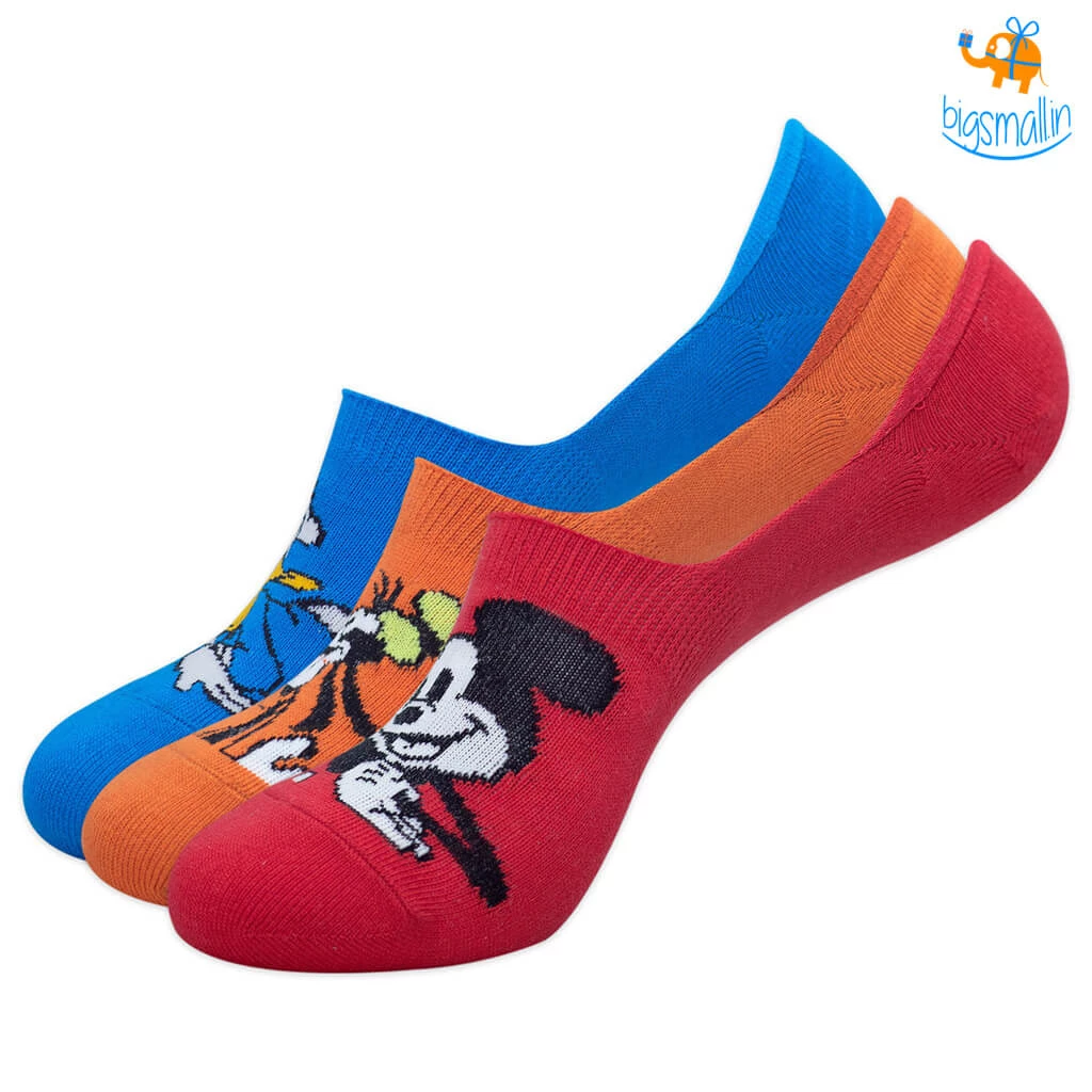 Balenzia Donald, Mickey & Goofy No Show Socks - Pack Of 3