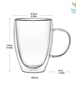 Devnow Double Wall Glass Mug - Set Of 2 Corporate
