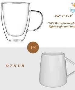 Devnow Double Wall Glass Mug - Set Of 2 Corporate