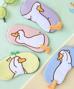 Bigsmall_hmk Duck Plush Gel Eye Mask