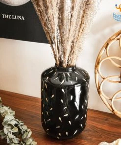 Hollyhock All Of It Eclipse Black Glaze Vase