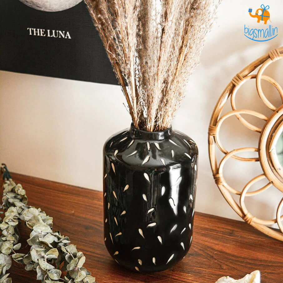 Hollyhock All Of It Eclipse Black Glaze Vase