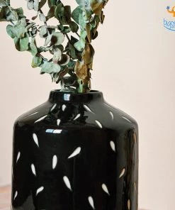 Hollyhock All Of It Eclipse Black Glaze Vase