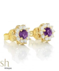 Ash Designs All Of It Edina Amethyst Earrings
