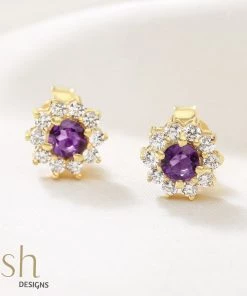 Ash Designs All Of It Edina Amethyst Earrings