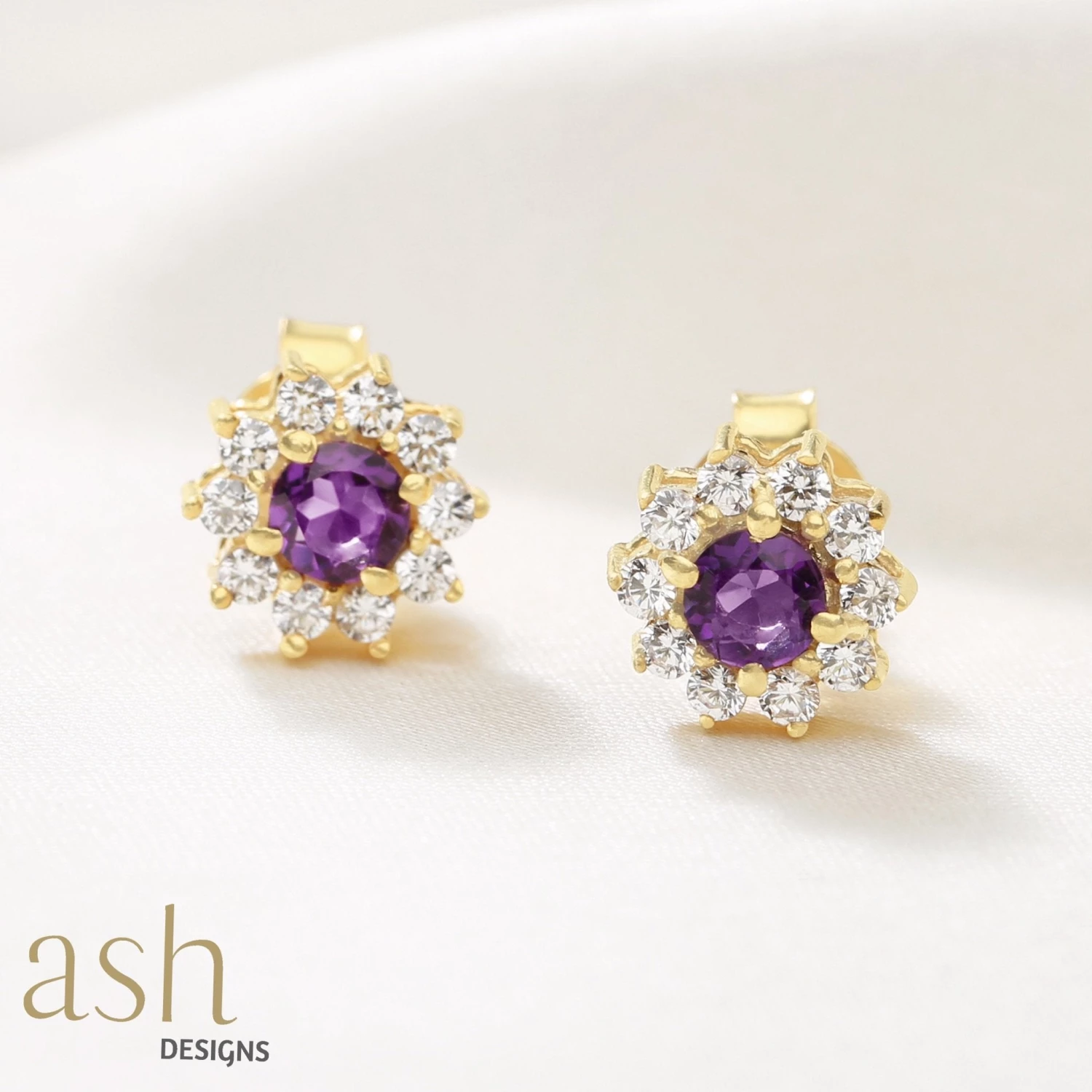 Ash Designs All Of It Edina Amethyst Earrings