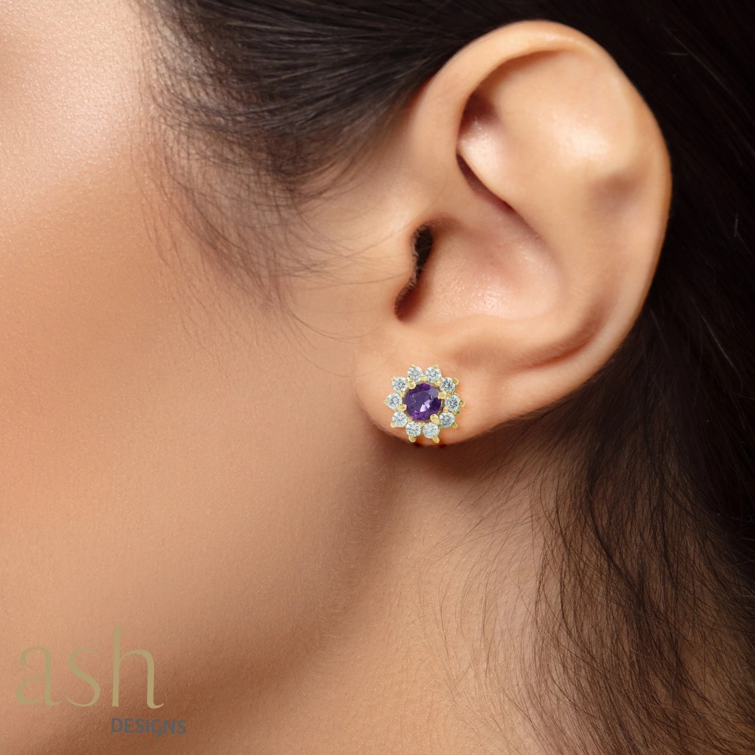 Ash Designs All Of It Edina Amethyst Earrings