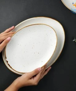 Devnow Egg Shaped Artisan Plates - Set Of 2 Father's Day