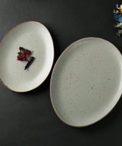 Devnow Egg Shaped Artisan Plates - Set Of 2 Father's Day