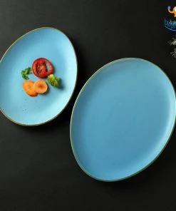 Devnow Egg Shaped Artisan Plates - Set Of 2 Father's Day