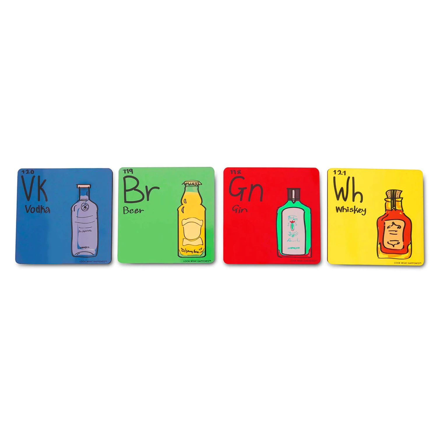 LookWhatHappened Father's Day Element Coasters - Set Of 4