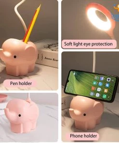 Bigsmall_hmk Elly Bedside Table Lamp With Pen Holder