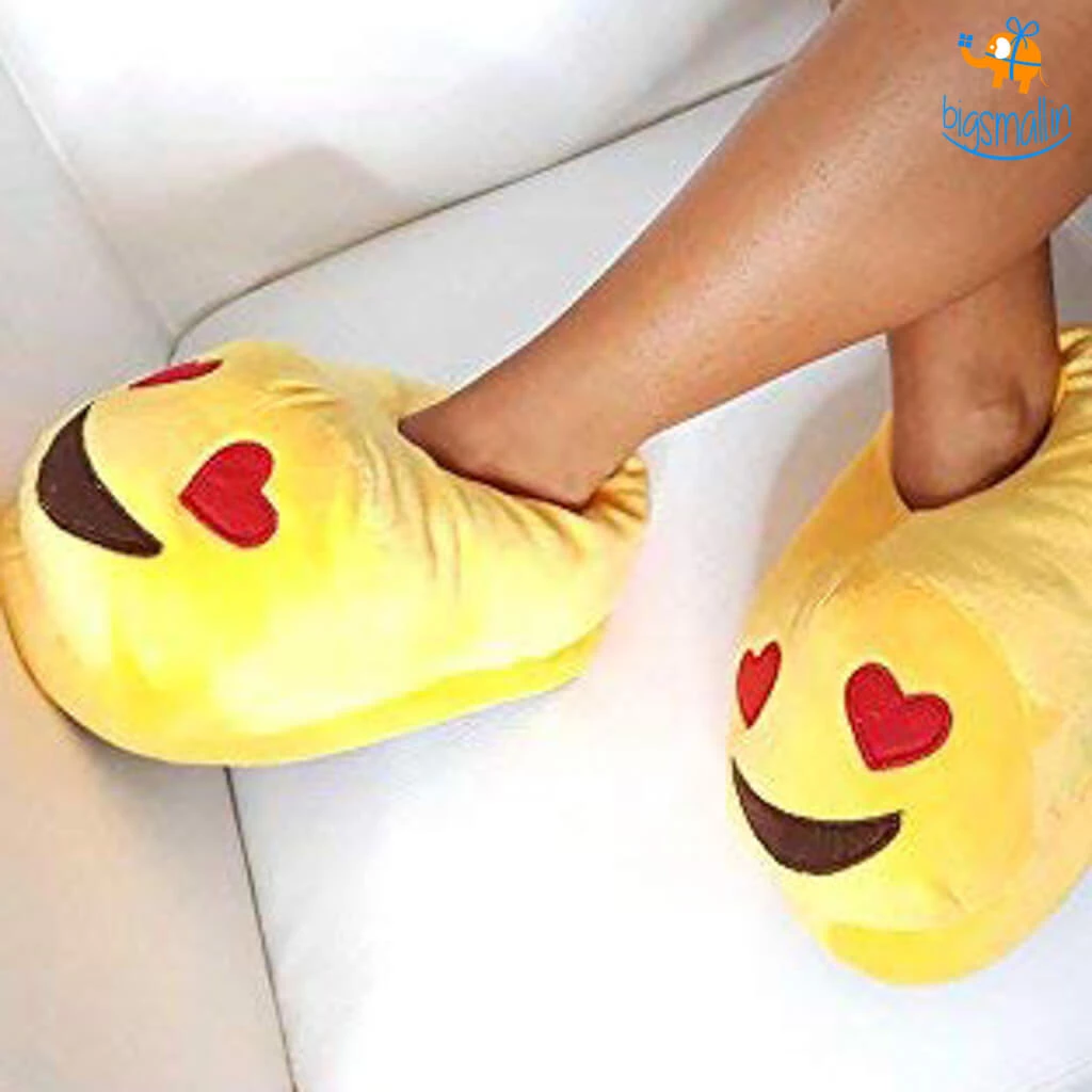 Big Daddy Emoji Plush Slippers