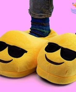 Big Daddy Emoji Plush Slippers