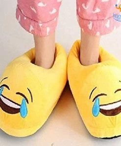 Big Daddy Emoji Plush Slippers