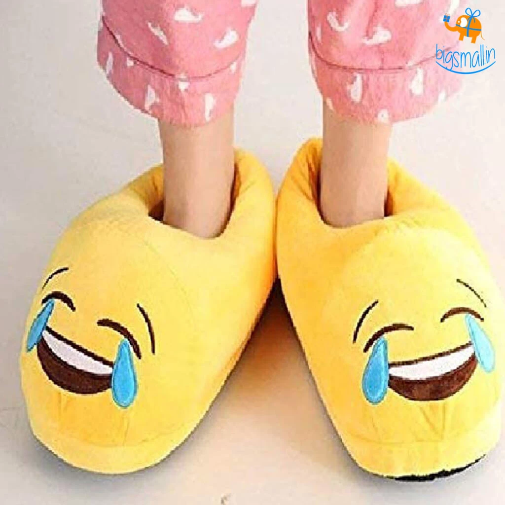 Big Daddy Emoji Plush Slippers