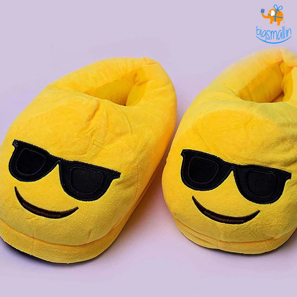 Big Daddy Emoji Plush Slippers