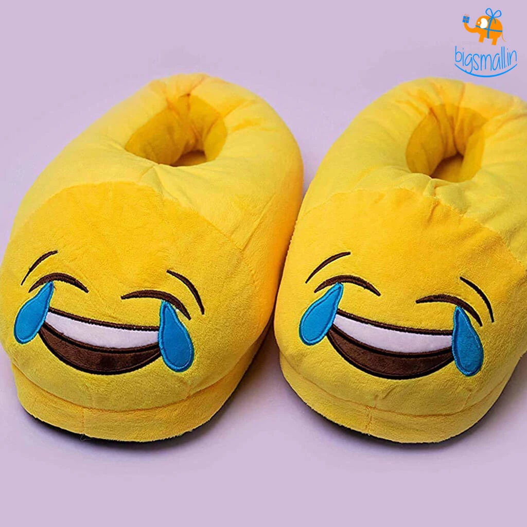 Big Daddy Emoji Plush Slippers